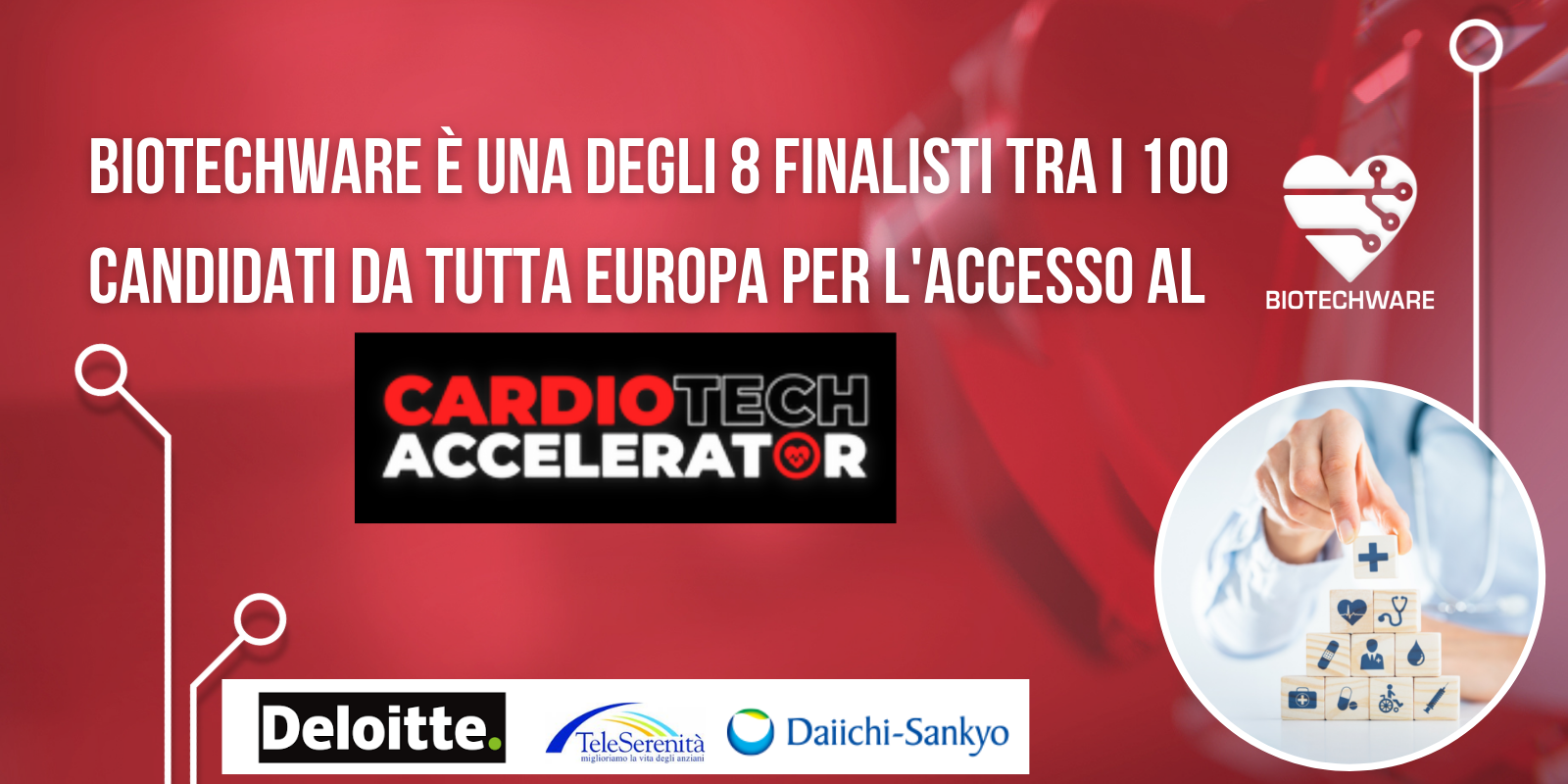 CardioTech Accelerator: Biotechware tra le 8 finaliste CardioTech Accelerator: Biotechware tra le 8 finaliste