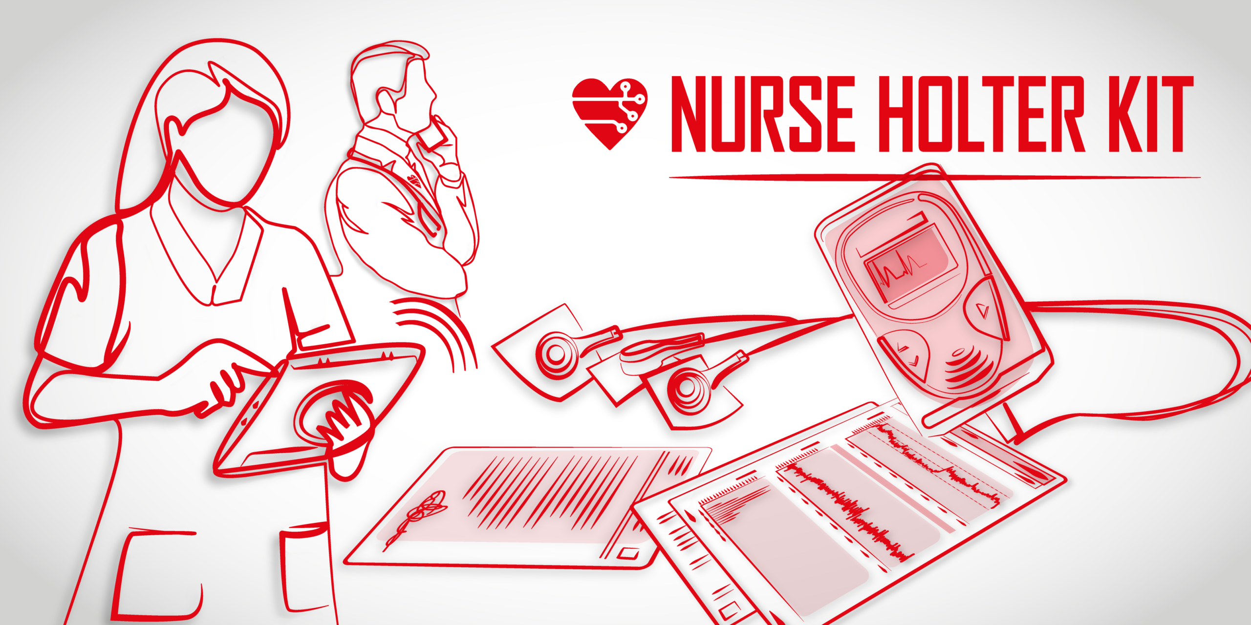 Nurse Holter Kit ECG Holter per infermieri